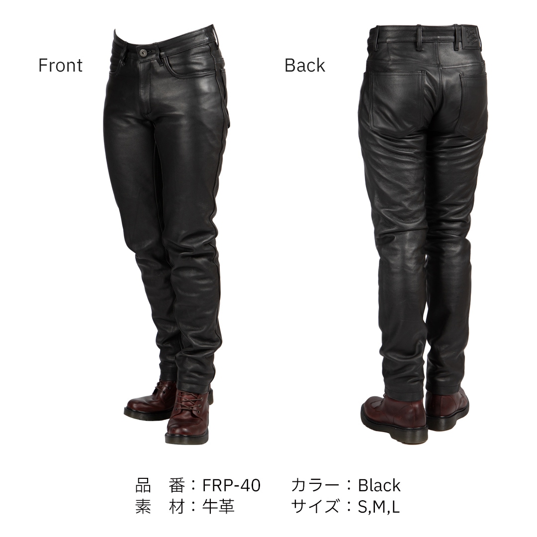 バイク レディース プロテクター付き レザーパンツ[FRP-40] ウェア