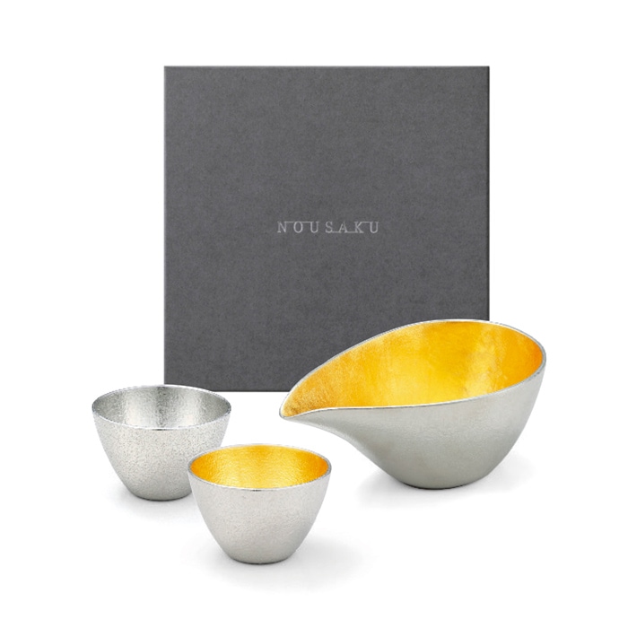 片口 - 大・富士山 FUJIYAMA 2ヶセット（桐箱入）｜錫製雑貨・酒器の