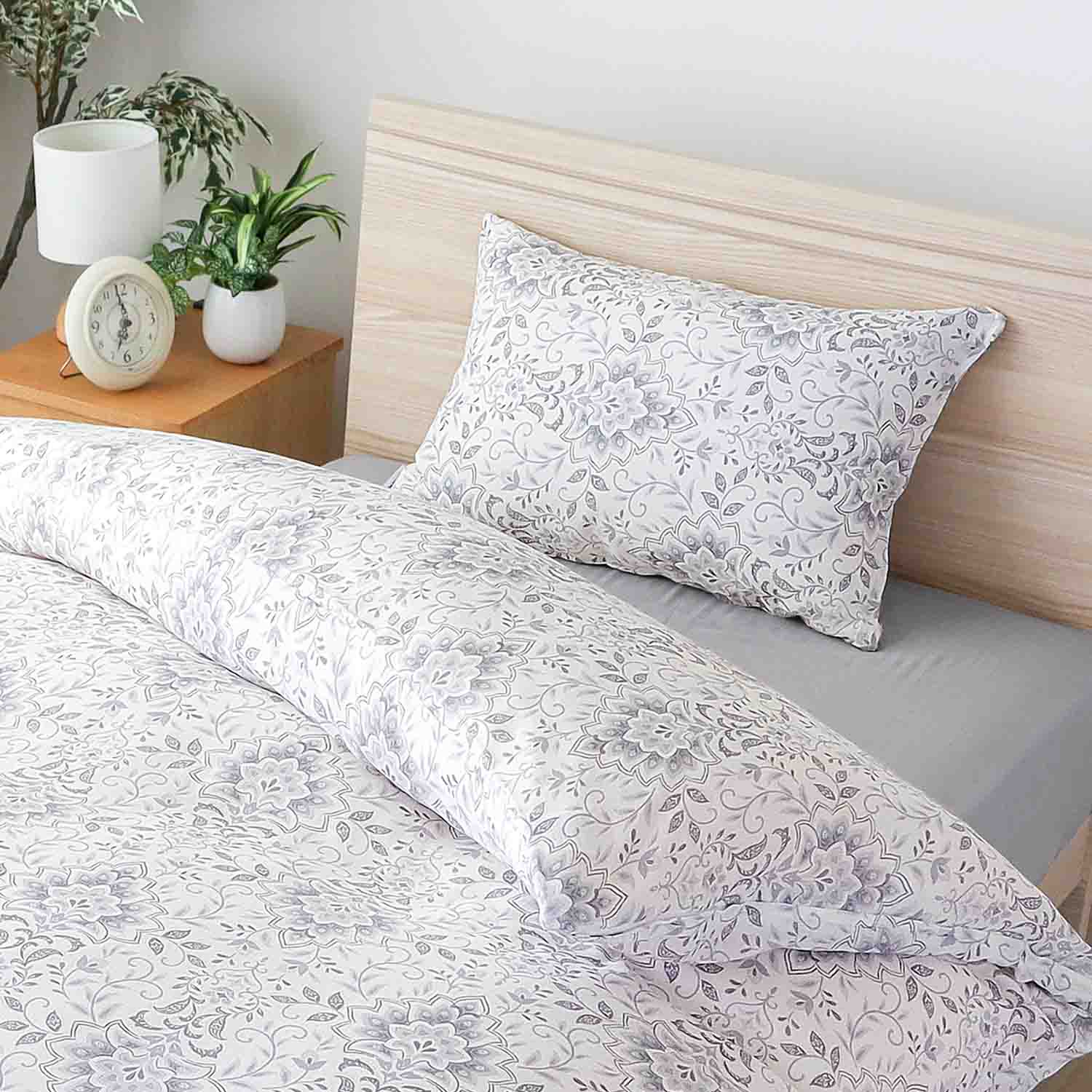 SEK抗菌防臭加工 ピロケース 綿100％ 二重ガーゼ ダマスク柄 メトリー