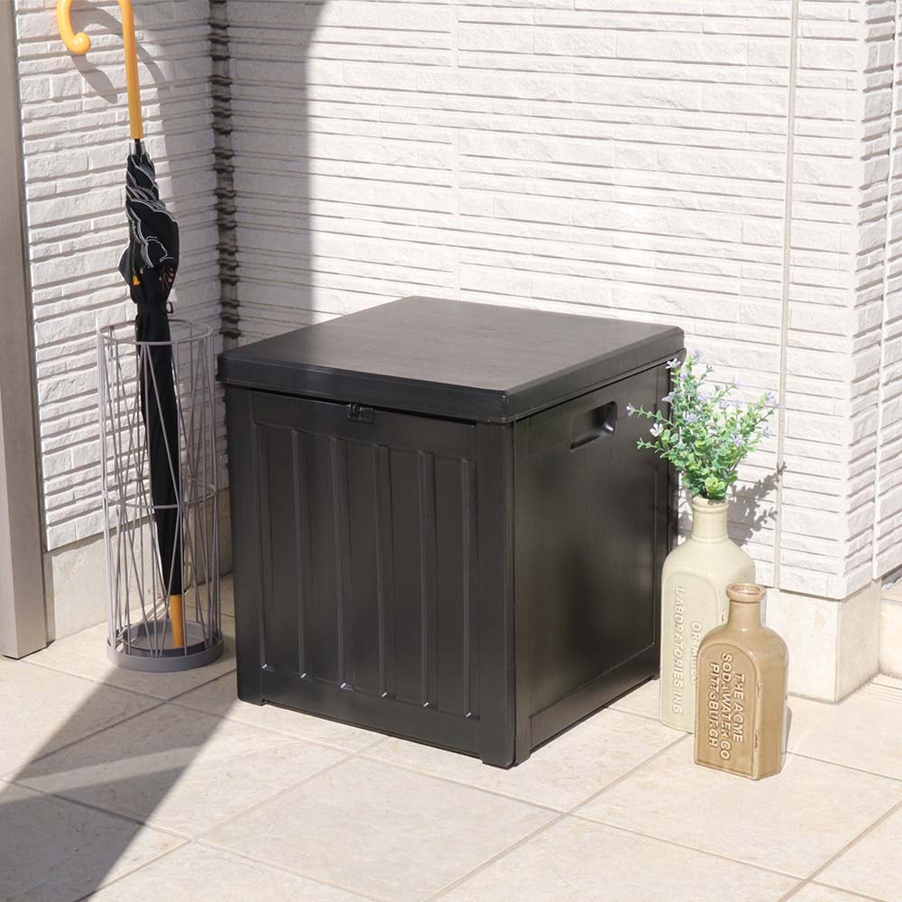 不二貿易 外置き可能 収納ボックス 76L 黒 ブラック 38050 | 全商品