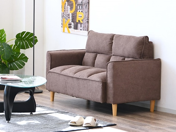 コンパクト ソファー 二人掛け 布張り ソファ 2人掛け ふわふわ