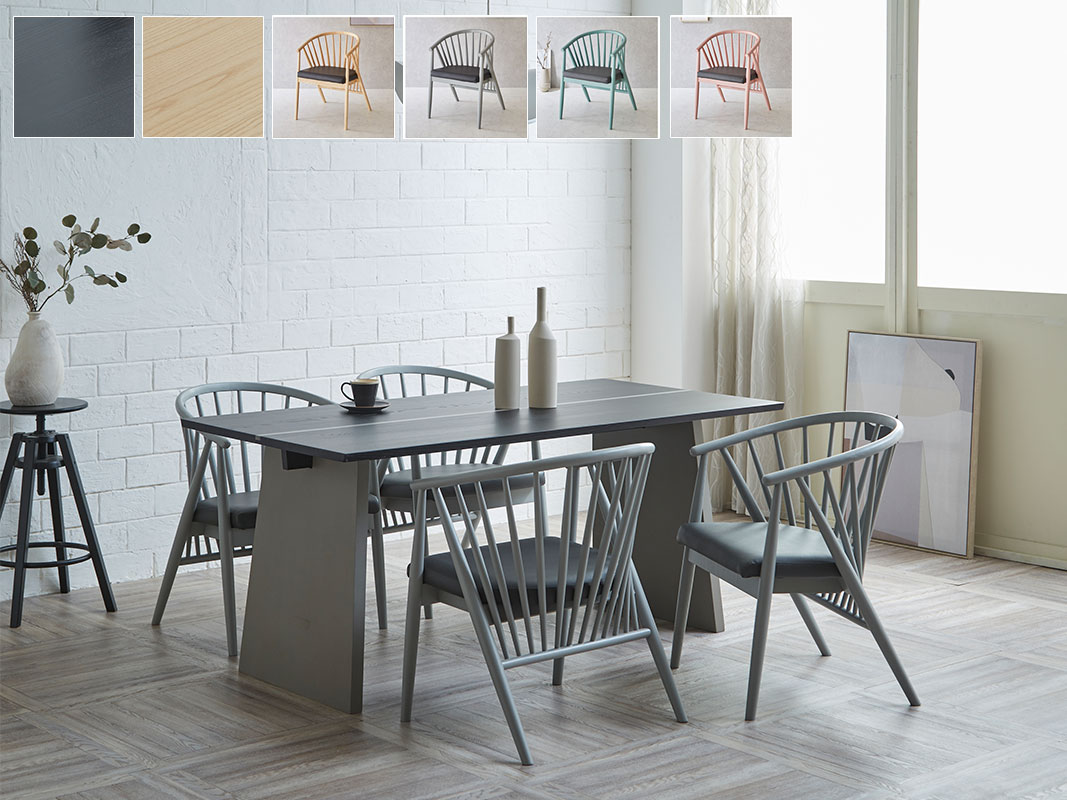 幅160 ダイニング 5点セット 160cm テーブル チェア4脚 ハープ