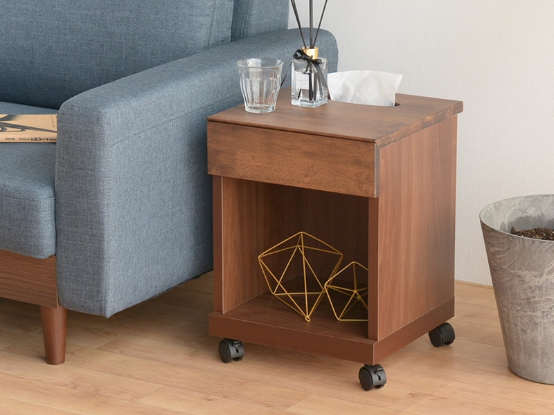 サイドテーブル キャスター付き ベッドサイドテーブル ナイトテーブル