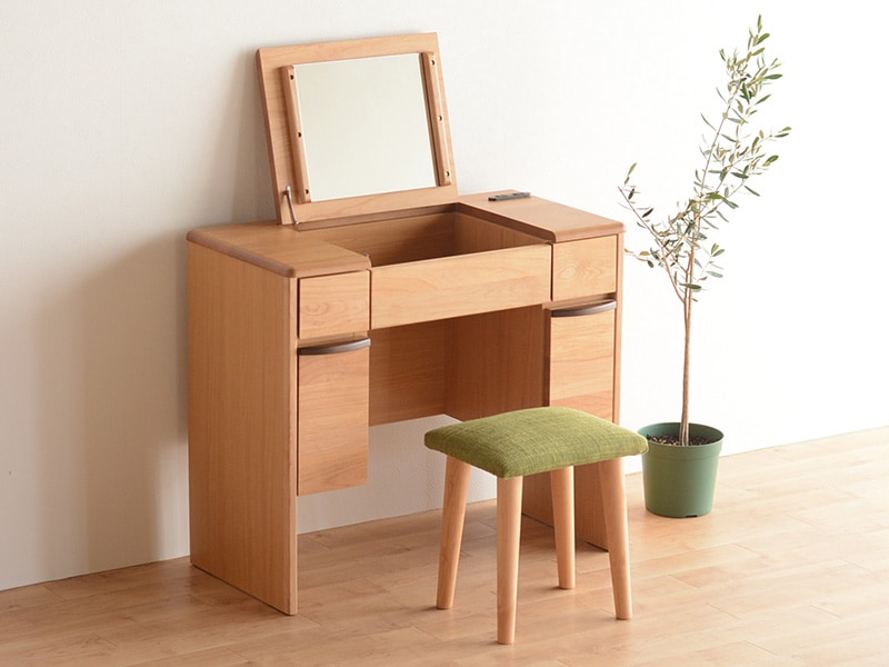 ドレッサー デスク テーブル 完成品 コンパクト 韓国 一面鏡 1面鏡