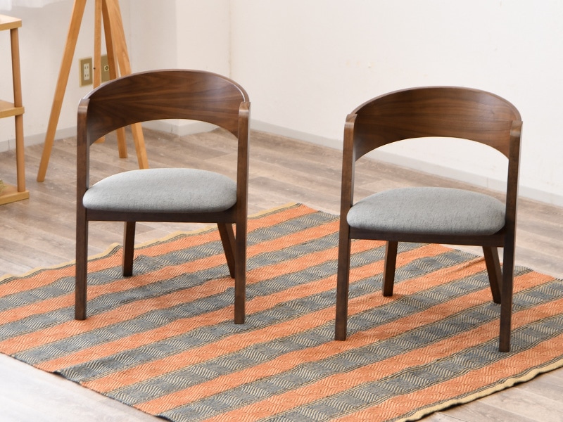 ダイニングチェア 2脚セット 北欧 ヴィンテージ 木製チェア 木製 肘掛