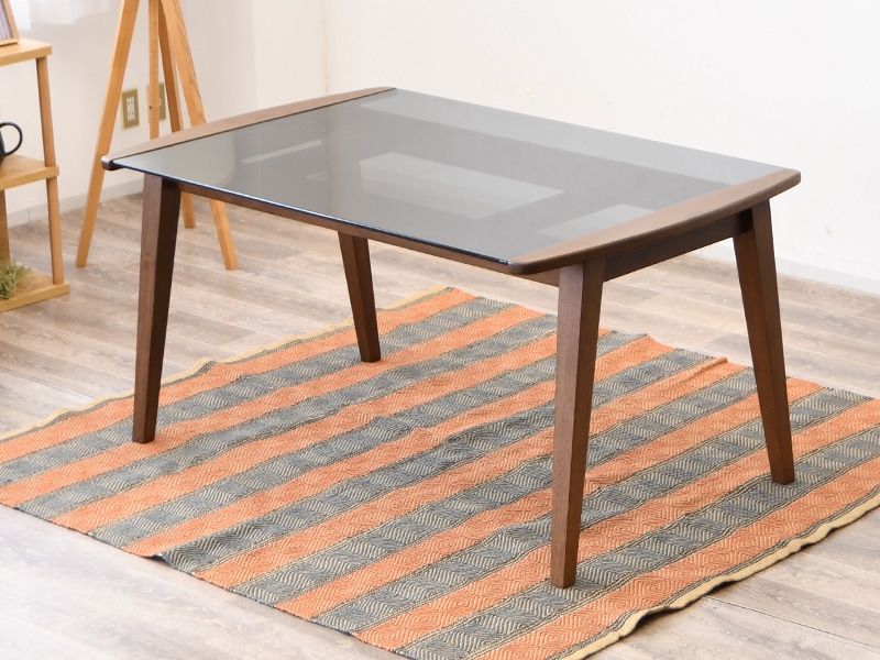 ダイニングテーブル ガラステーブル ガラス ブラック 140cm ガラス 4人