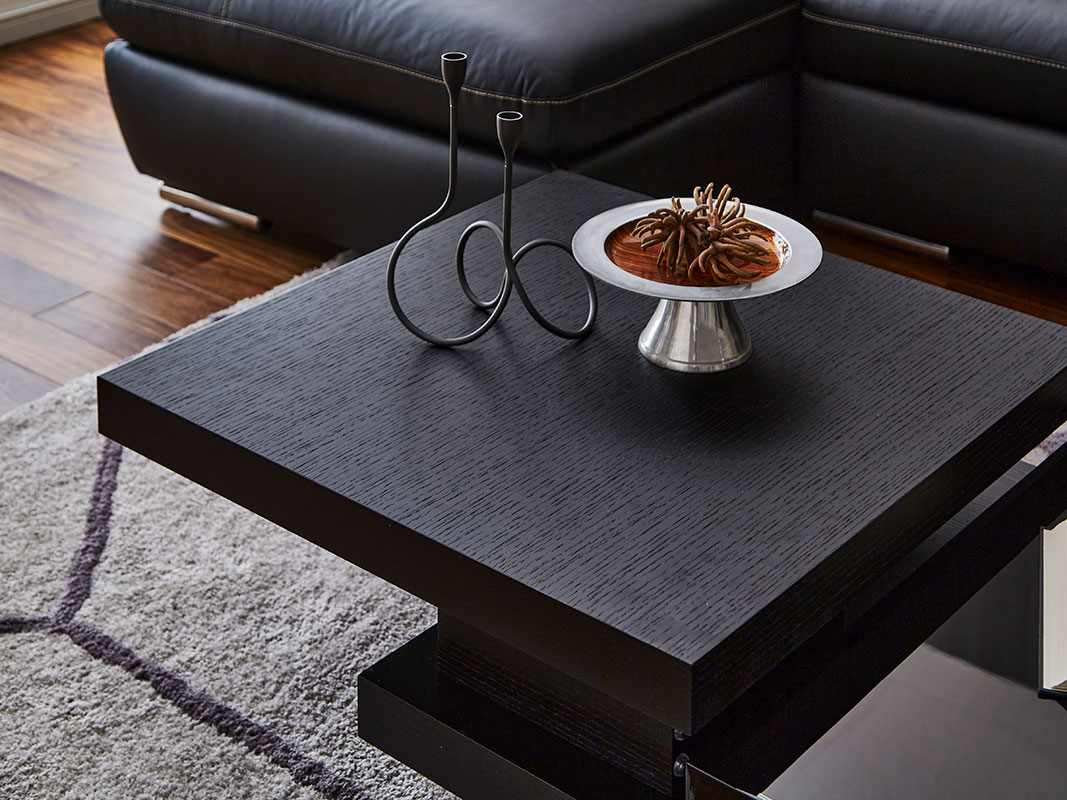 センターテーブル ローテーブル テリー 幅105 ブラックオーク コーヒー