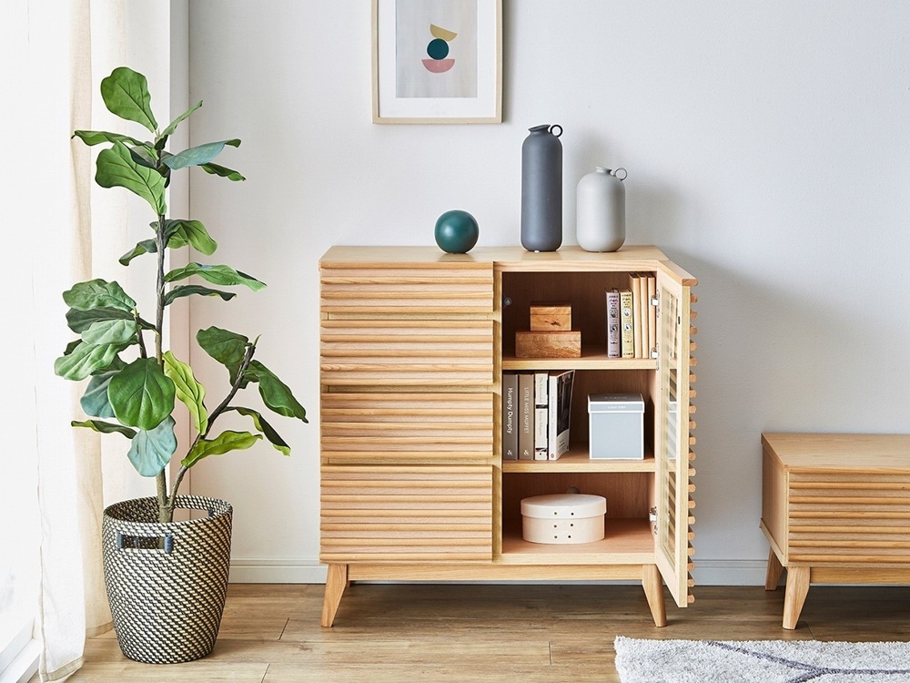 送料無料】 幅80cm 収納家具 キャビネット 木製 引出収納 北欧 サイド