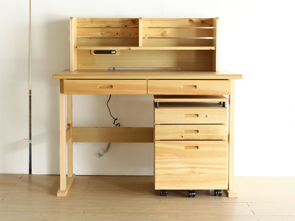 ファイン110 デスクセット 学習机 ブラックアッシュ材 | 店舗,有限会社