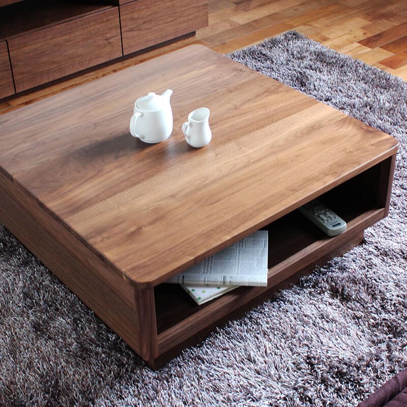 開梱設置無料]【大川家具】センターテーブル 80cm幅 アネット アルダー