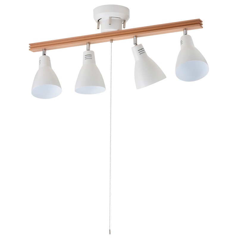 4灯シーリングライト ホワイト 電球別売｜LT-YN40AW-W 06-1488｜通販