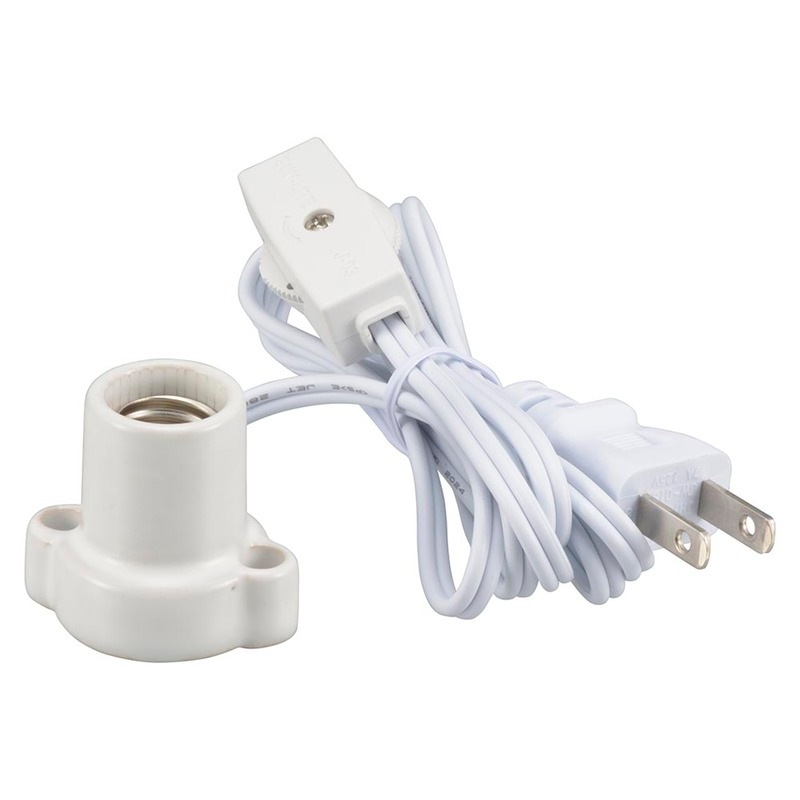 磁器レセップ E17 1.5mコード スイッチ付 ホワイト｜HS-L1715ZRS-W 00