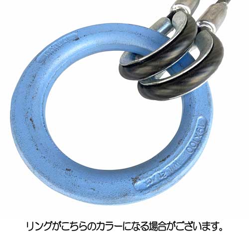 2点吊 関西工業 ロープ9mm 被覆11mm×3m 使用荷重1ton 玉掛 クレーン