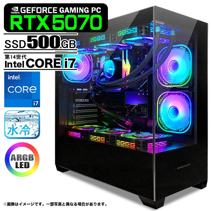 ゲーミングPC デスクトップパソコン GP-V3 ブラック ピラーレス