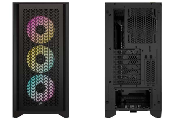 Corsair iCUE 4000D RGB Airflow Black ミドルタワー型PCケース