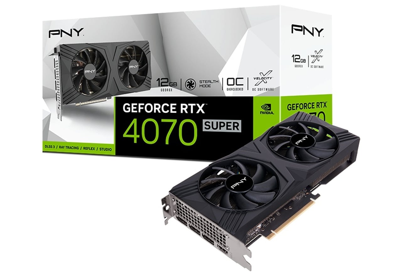 PNY GeFORCE RTX 4070 Super 12GB VERTO OC DUAL FAN グラフィック