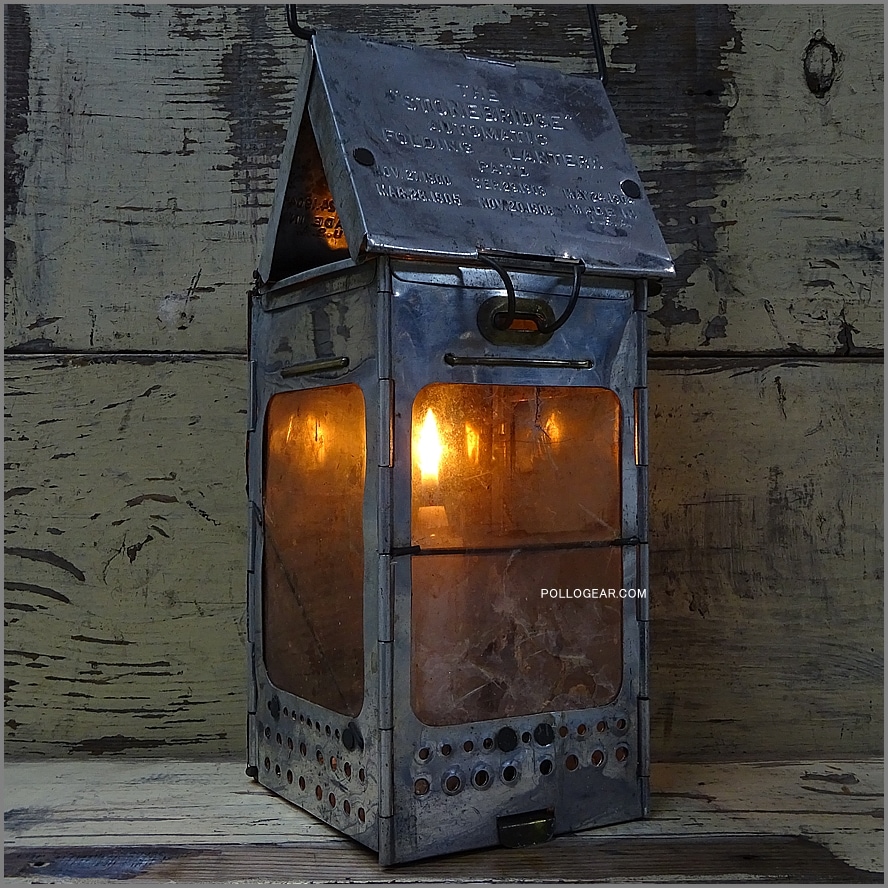 キャンドルランタン フォールディング屋根型 ヴィンテージ 80's ビンテージ<BR>東京TOP<BR>キャンドルランタン<BR>屋根型ランタン