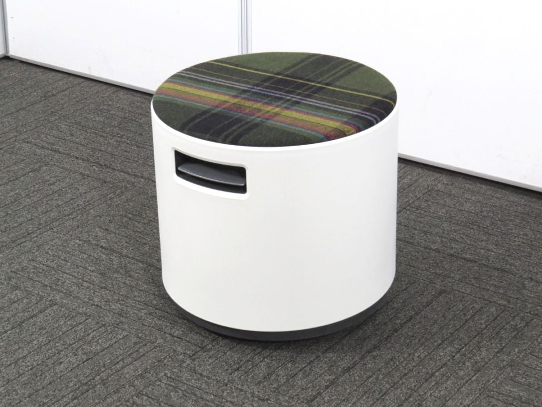 中古】ターンストーンブイスツール スチールケース タータンチェック