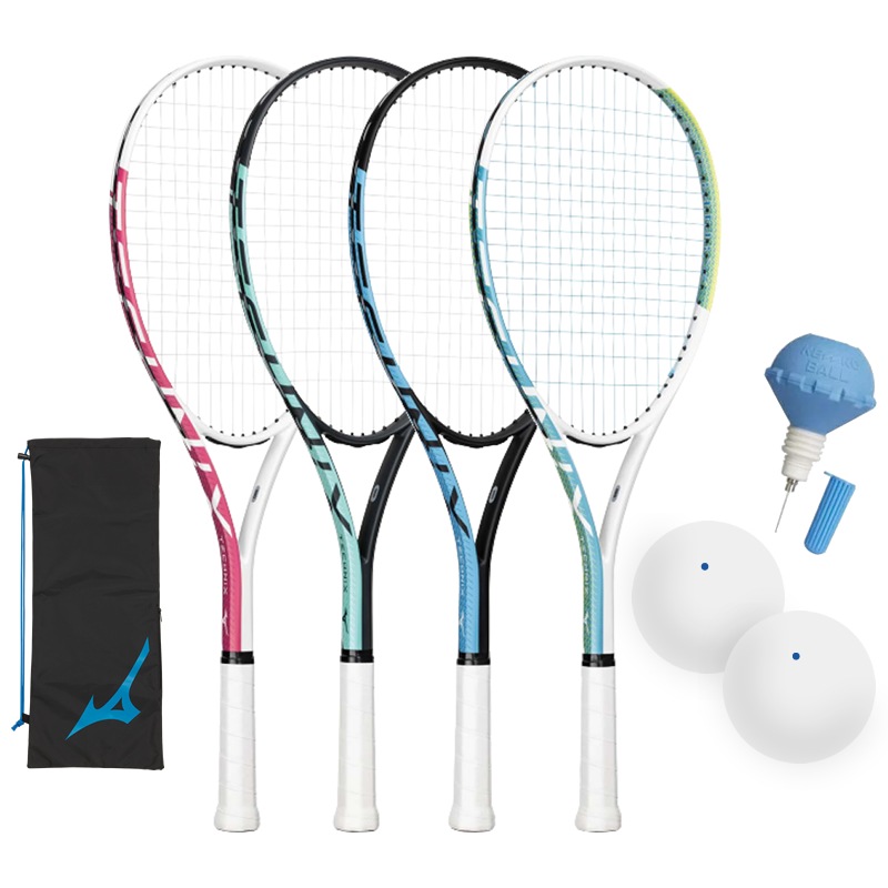 ラケット2本組】ソフトテニス 初心者向けセット 6点セット
