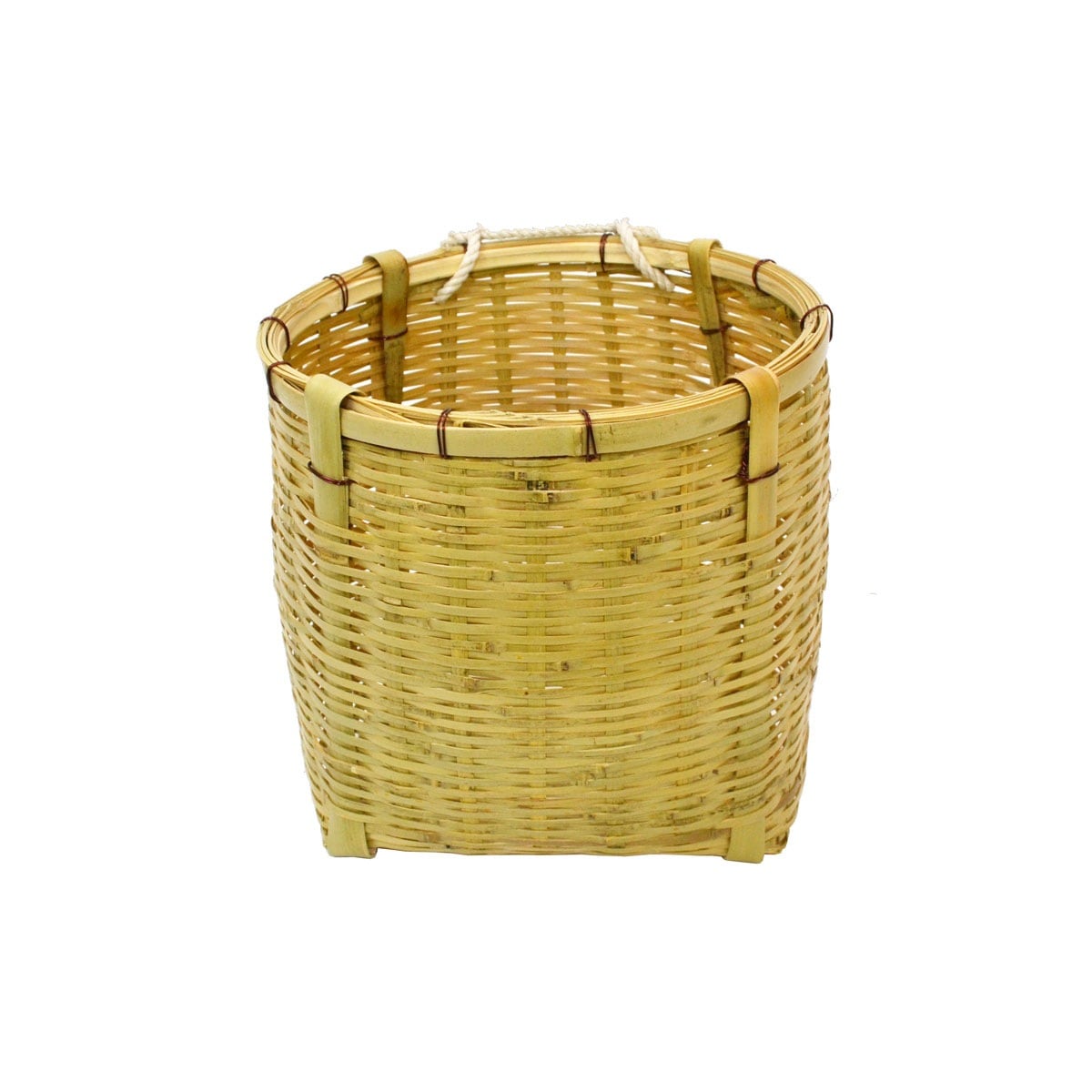 竹の収穫かご 青竹 腰籠 腰かご 山菜採り 農具 篭 竹籠