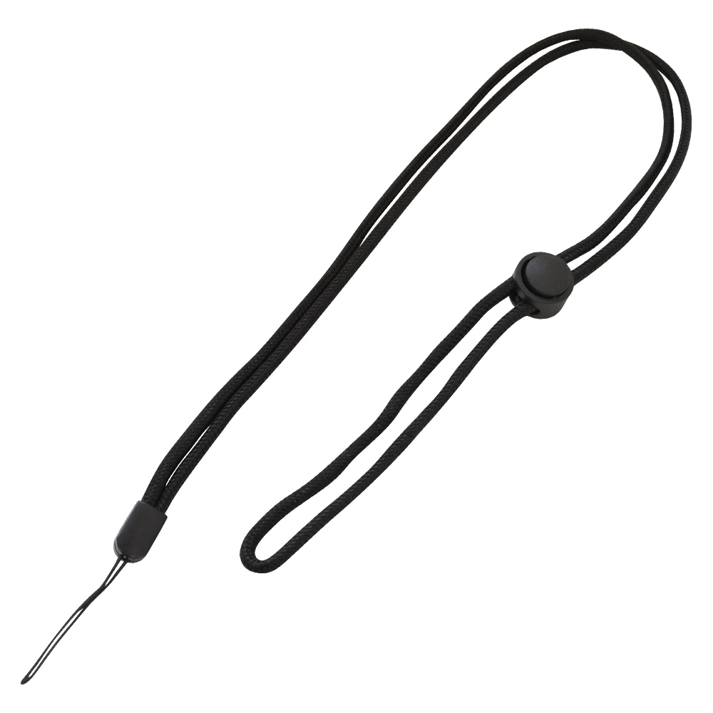 スマホ ガラケー対応 ネックストラップ 金属不使用 長さ調節パーツ付き