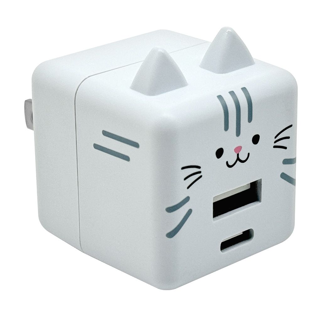 モバにゃー 充電器 ACアダプター USB充電器 2ポートPD対応 パワー