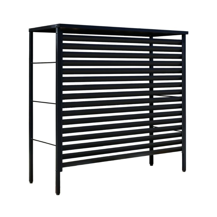 ルーバー室外機カバー 大型タイプ オールブラック【風向調整・幅101.5