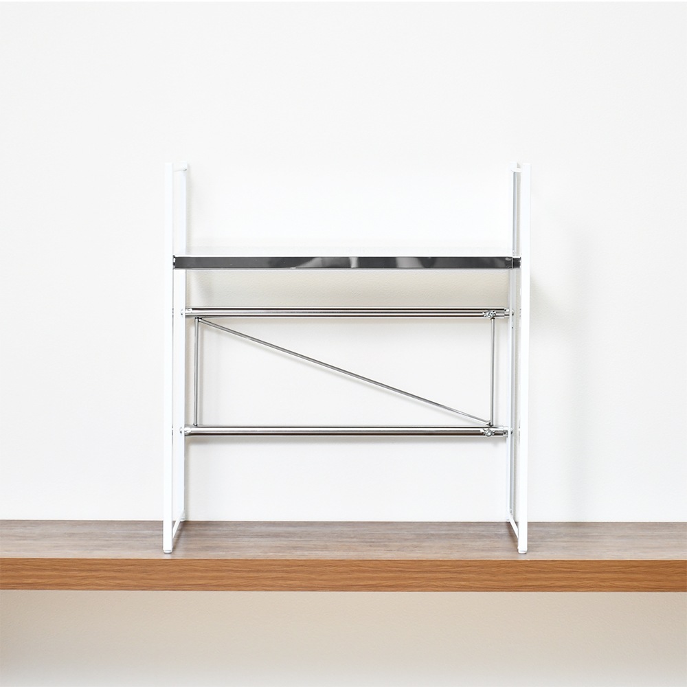 ステンレス棚 カウンター上伸縮ラック【1段タイプ】 | カウンター上