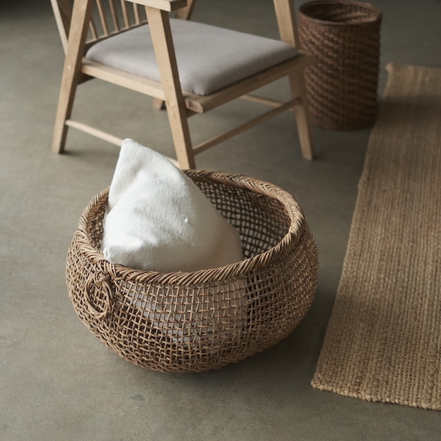 あけび 丸籠｜こだし編み｜古雑貨,籠 バスケット｜古家具