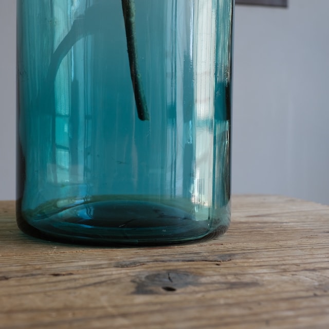 青いガラス瓶｜古雑貨,ガラス｜古家具・アンティーク家具 R-select