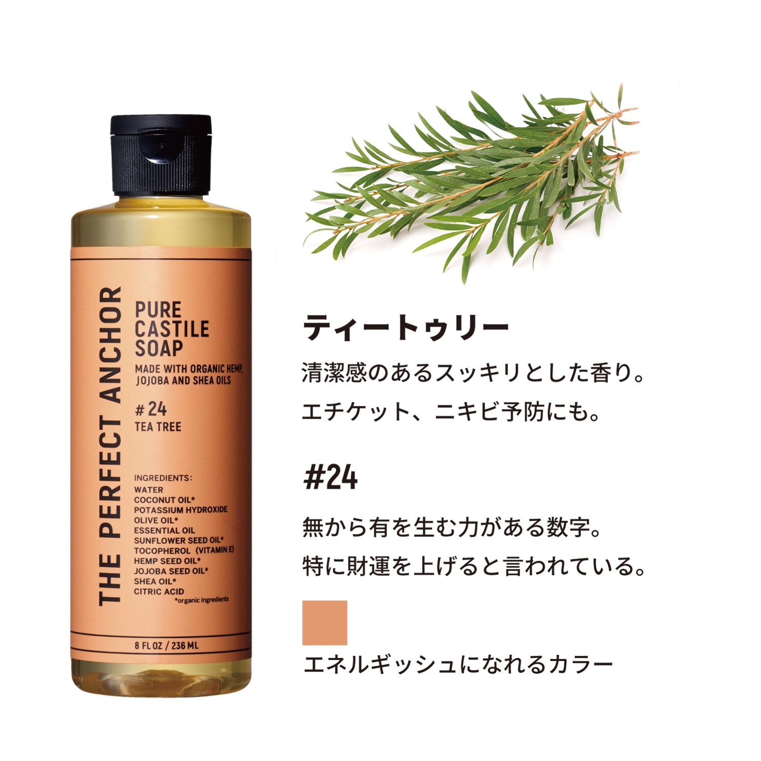 ザ・パーフェクトアンカー ピュアカスチールソープ ティートゥリー #24