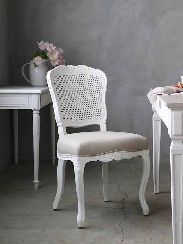 SGDダイニングチェアCHARM BDホワイト - サラグレース