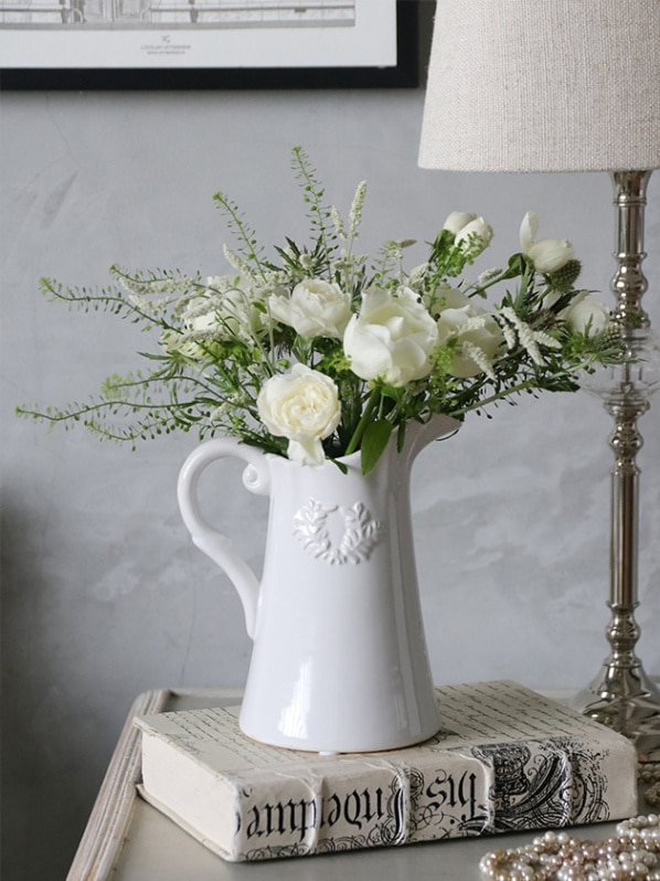 フラワーベース Tina ホワイト