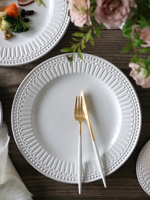 ELIOS PERLE エリオスパール ディナープレート ホワイト29cm イタリア