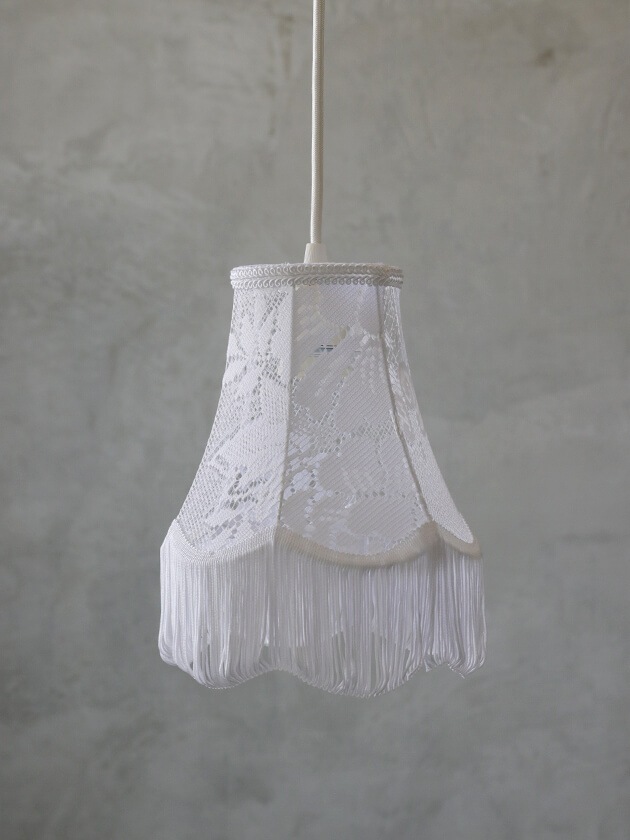 BoboboomレースシェードペンダントランプAmsterdamホワイト- サラグレース-