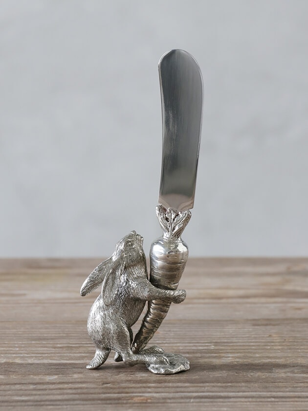 Pewter バターナイフ Carrot & Rabbit