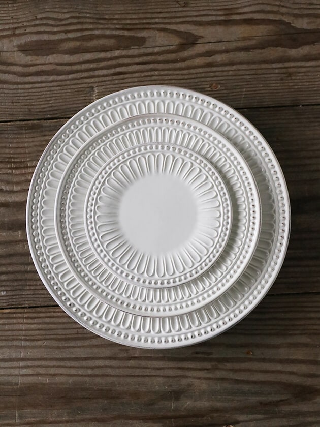 ELIOS PERLE エリオスパール パン皿ホワイト16cm イタリア 陶器 お皿