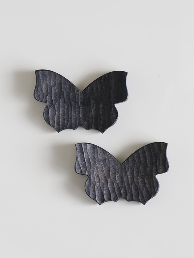 三木達也 蝶型箸置き 鉄染ブラック