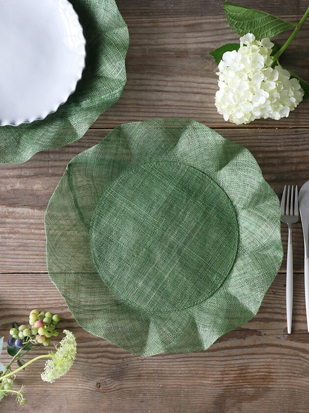 Fiorira un GiardinoアンダープレートVOLANT EDGEグリーン