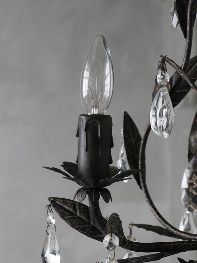 SGDシャンデリア3灯Stinaシャビーグレー - サラグレース