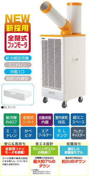 スイデン スポットエアコン フロアタイプ 電源3相200V（動力） 1馬力