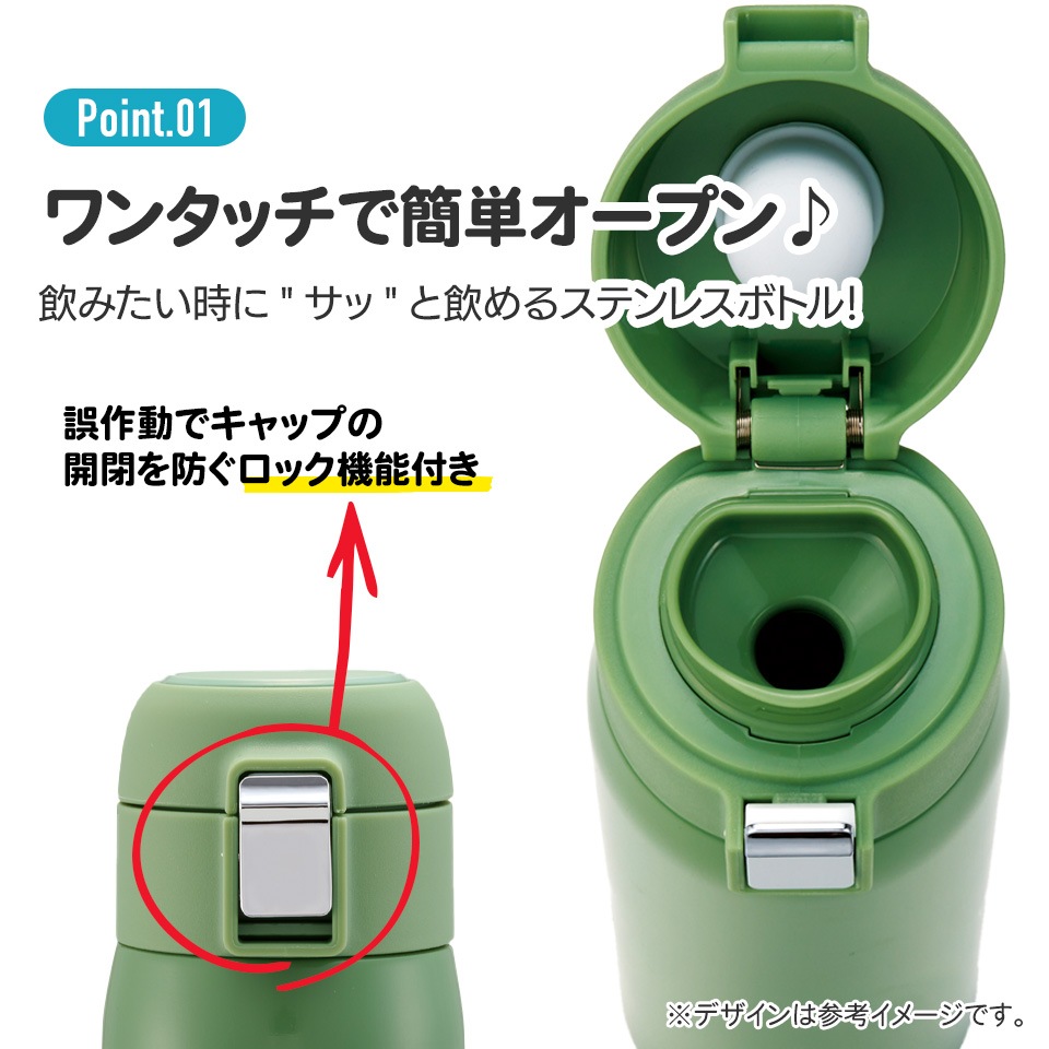 ワンプッシュステンレスボトル 480ml パンダコパンダ／STOT5_4973307635595
