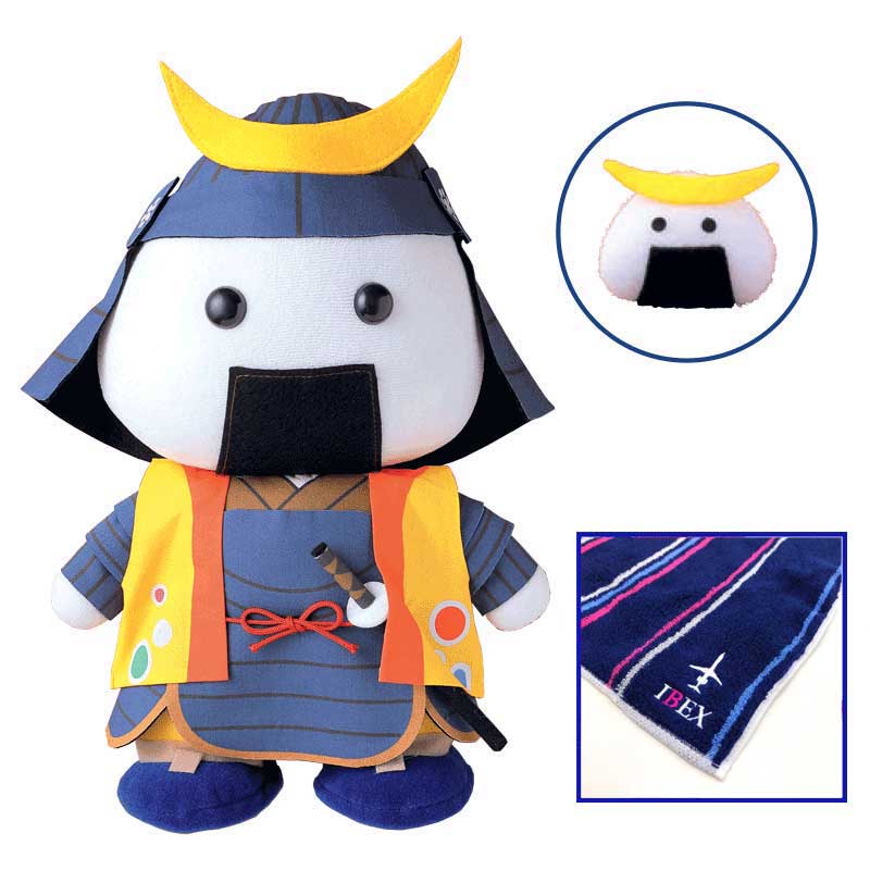 IBEXオリジナル】今治タオルハンカチ・むすび丸ぬいぐるみセット