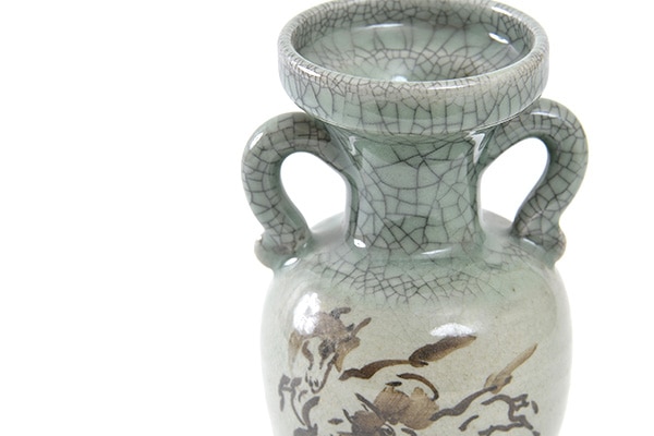 大堀相馬焼 松永窯 耳付き花瓶(小) | カテゴリーで探す,インテリア