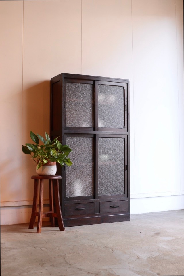 引戸棚/水屋箪笥,ガラス引戸棚 | 古家具古道具 そうすけ