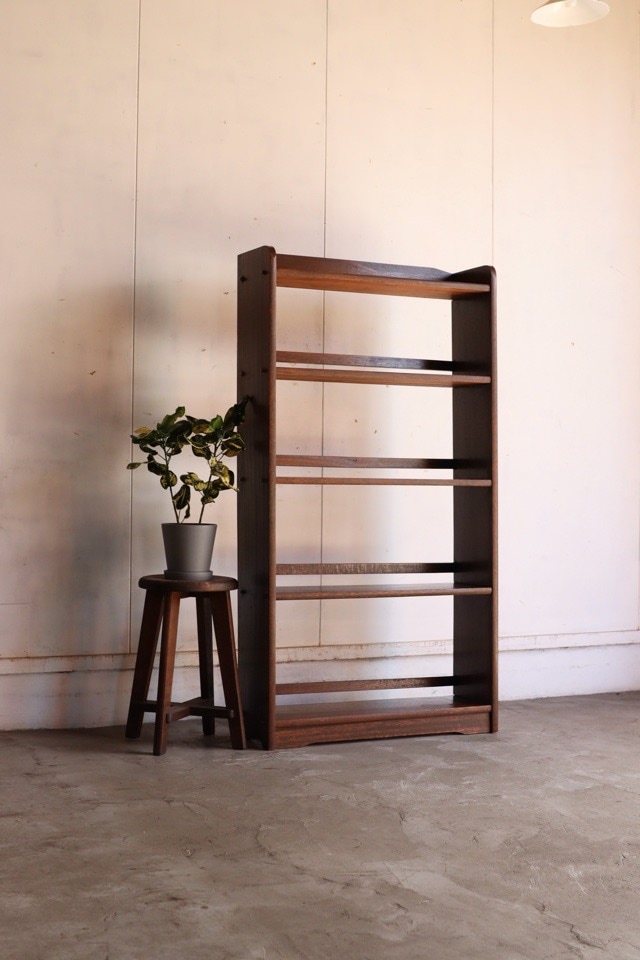 ローボード 3段収納棚 棚にはハーモニカ 希少 古道具 古家具