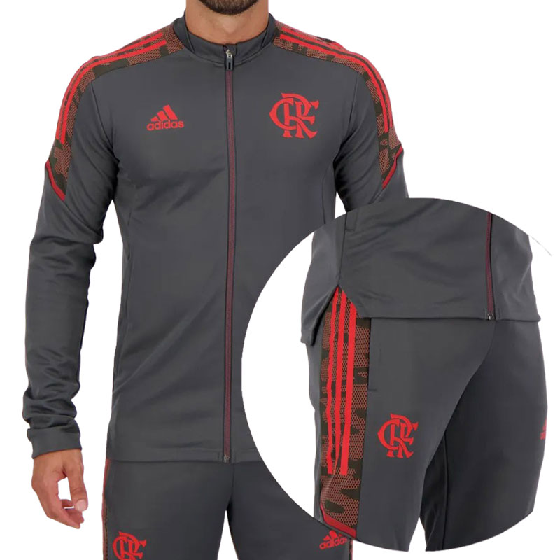 □取り寄せ商品□フラメンゴ公式ジャージ上下セット FLAMENGO グレー