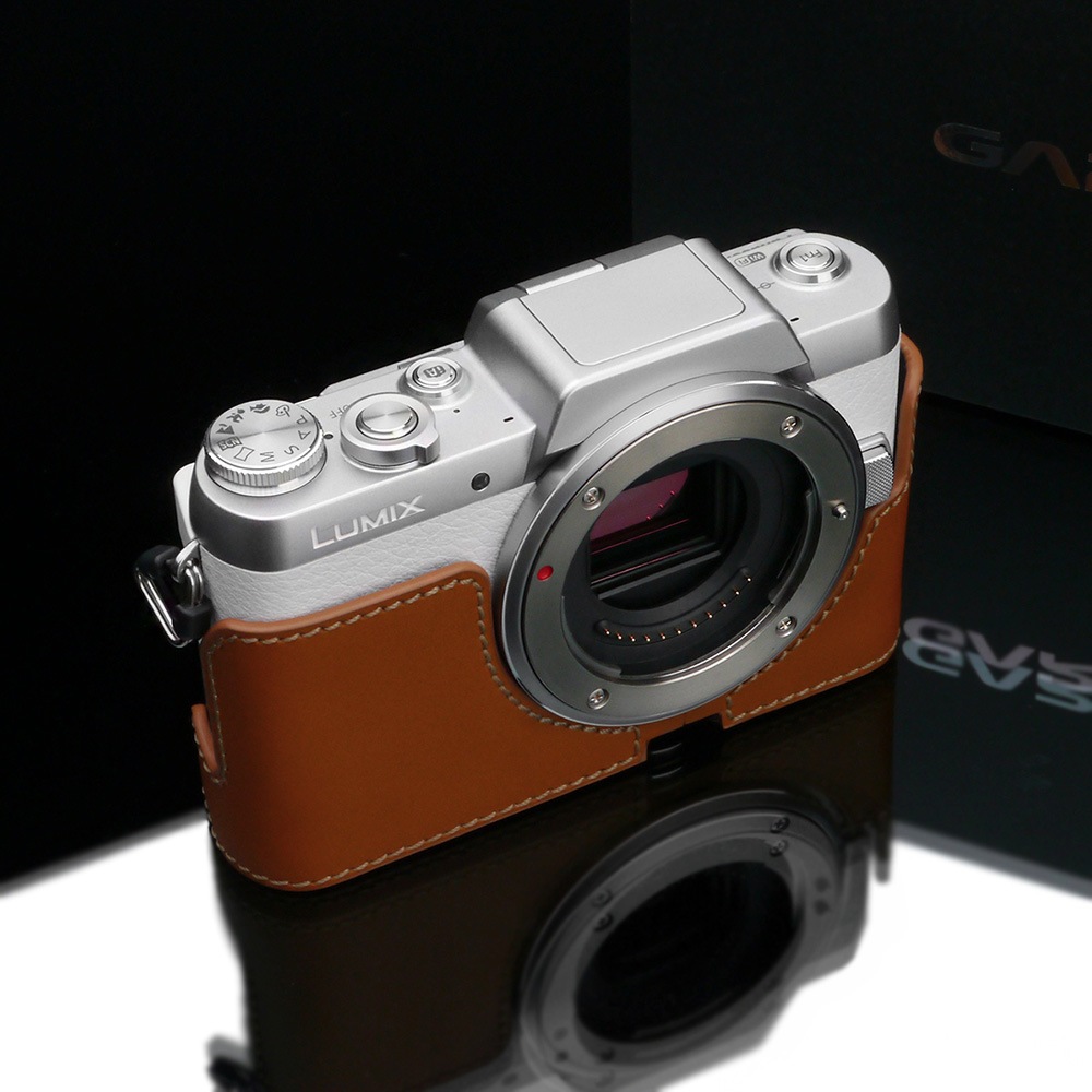 GARIZ Panasonic LUMIX DMC-GF7用 本革カメラケース XS-CHGF7LB ライト