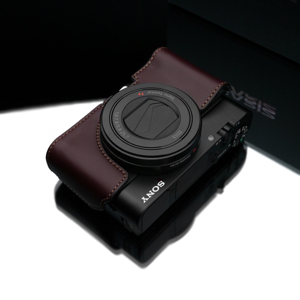 GARIZ SONY DSC-RX100 M5/M4/M3用 本革カメラケース XS-RX100BR ブラウン