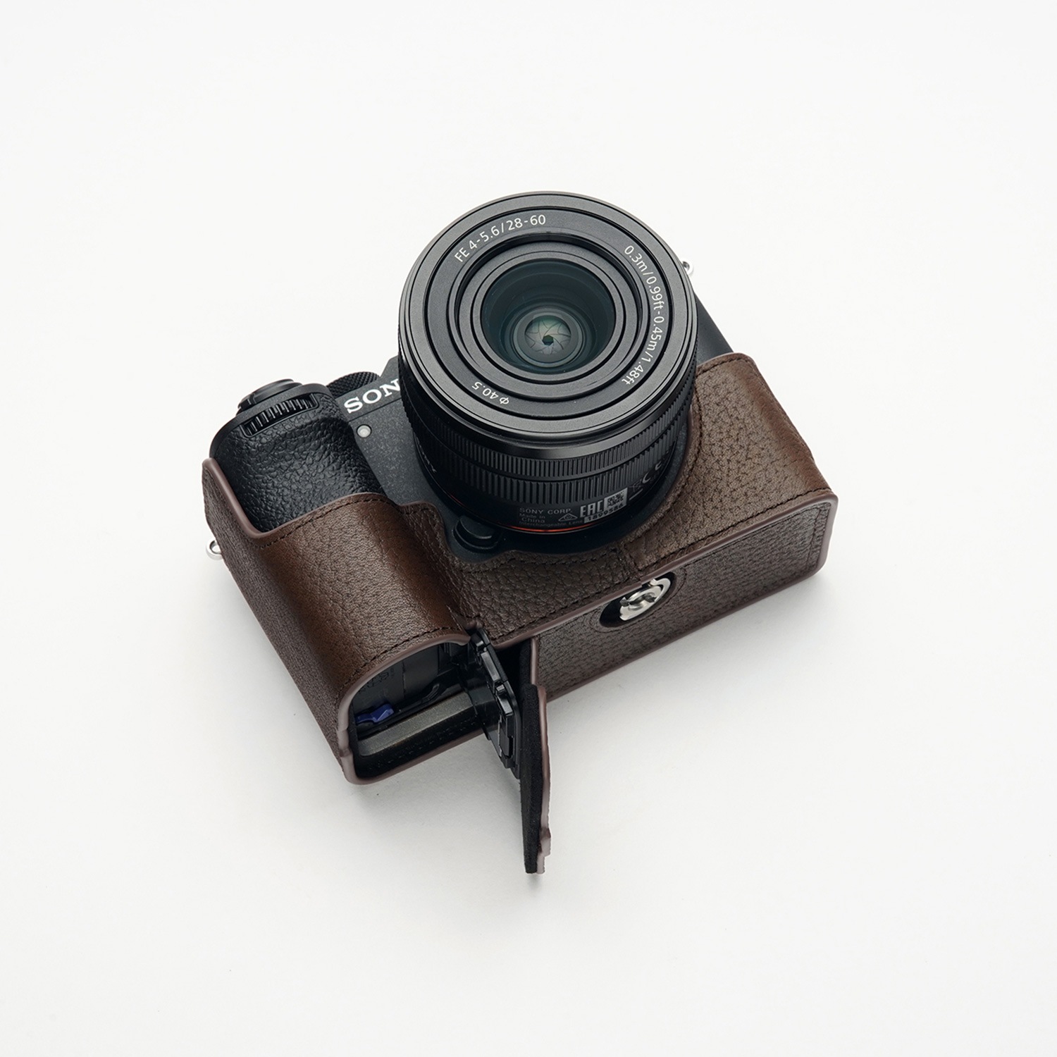 TP Original SONY α7C II /α7 CR用 ボディーハーフケース ダークブラウン